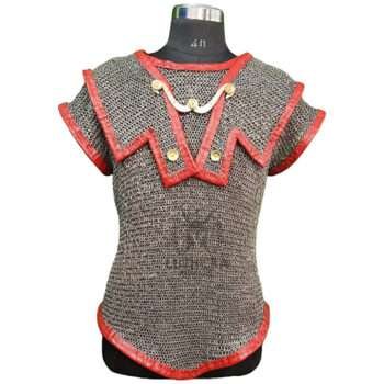 Chainmail Lorica Hamata – 8MM Round Rings Riveted Alternating Solid Rings