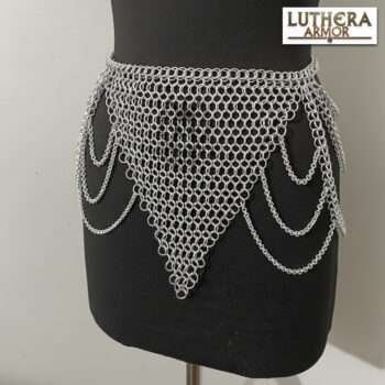 Aluminium Chainmail Skirt 10MM Butted Belly Dance Cosplay Costume
