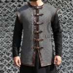 Dark Gray Chainmail Haubergeon Sleeveless 10MM Flat Ring Riveted Alternative Solid Rings
