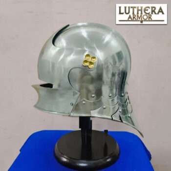 Medieval German Sallet Helmet 18 Gauge Steel Knight Battle Armor