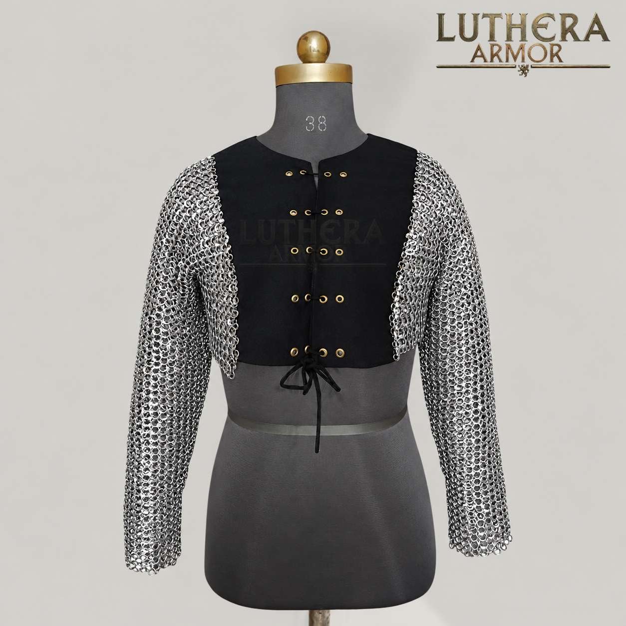 Medieval Chainmail Bodice Display0 Chainmail Voider with Gambeson
