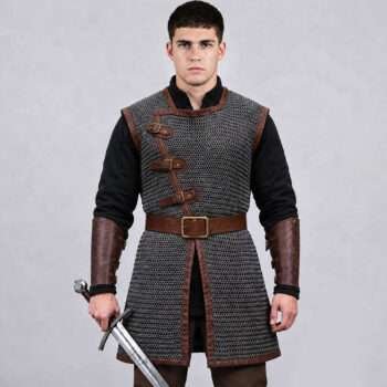 Dark Gray Sleeveless Chainmail Shirt